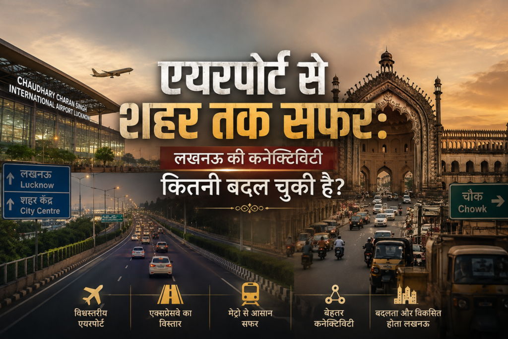 लखनऊ एयरपोर्ट से शहर तक मेट्रो, बस और सड़क कनेक्टिविटी का बदलता दृश्य