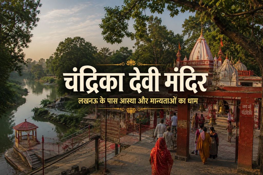 लखनऊ के बख्शी का तालाब स्थित चंद्रिका देवी मंदिर और आसपास का धार्मिक परिसर